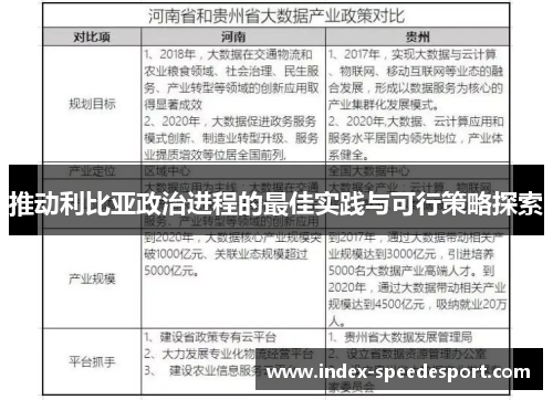 推动利比亚政治进程的最佳实践与可行策略探索